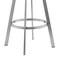 Armen Living Sandringham 30" Gray Faux Leather and Brushed Stainless Steel Swivel Bar Stool 721535762071 - alternate 4